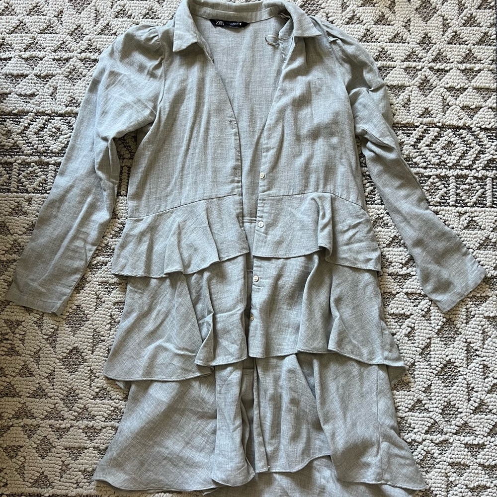 Zara ruffle light weight overlay